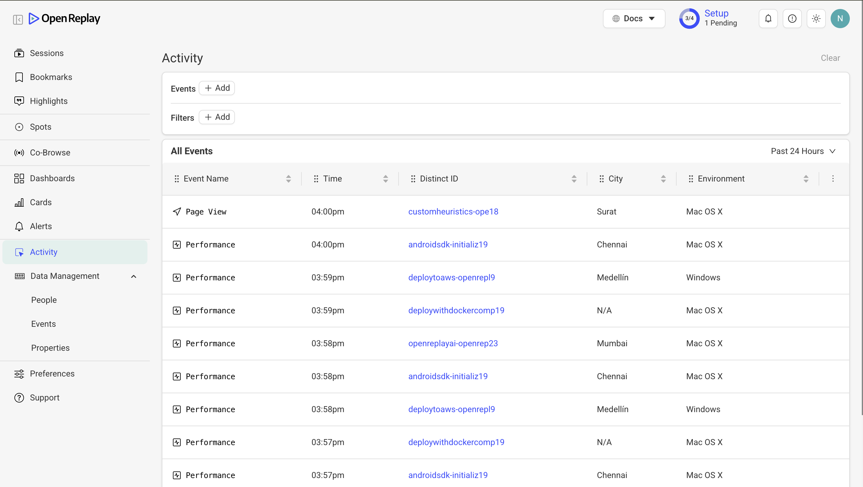 Events Page