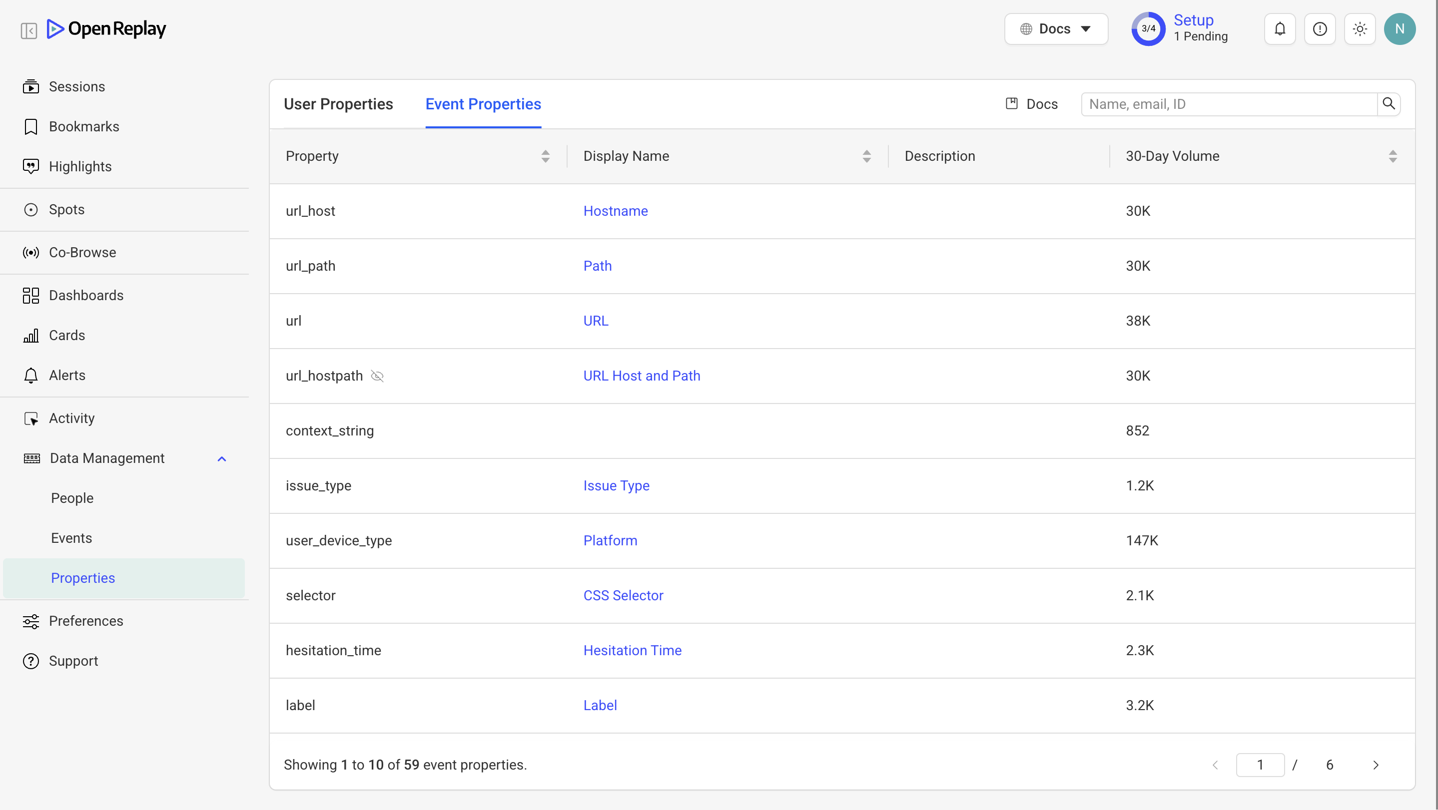 Events Page