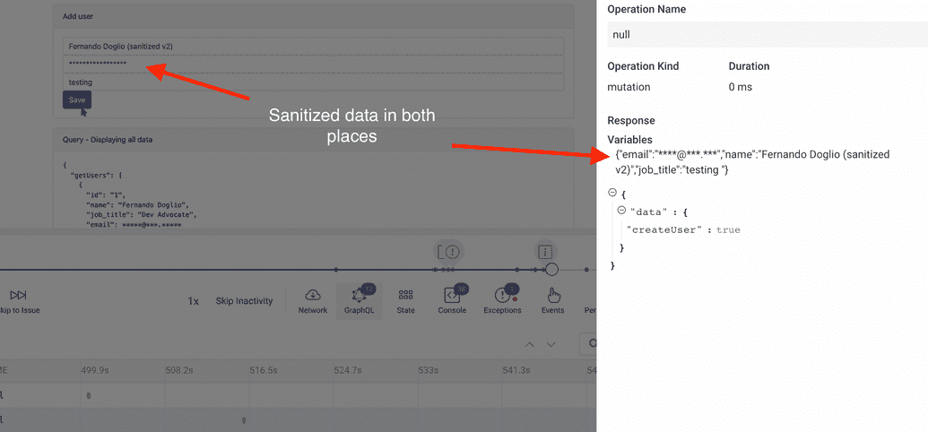 Sanitized data everywhere