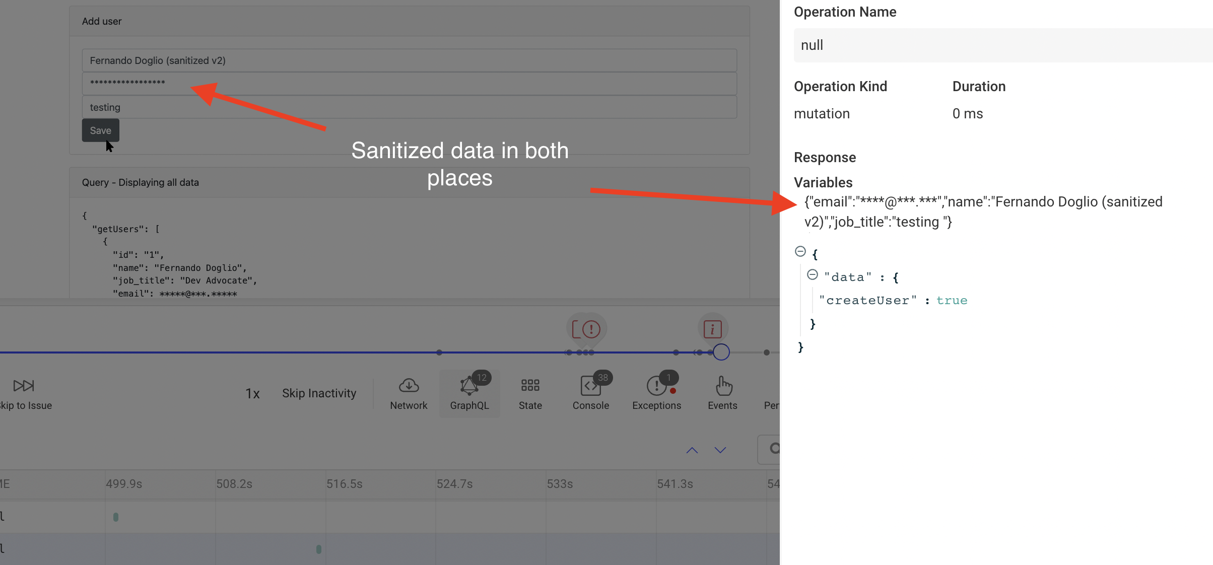 Sanitized data everywhere